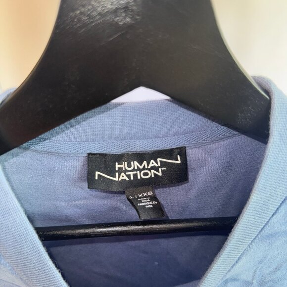 XS Gender Neutral Human Nation Velour Tracksuit, Blue - Picture 3 of 5